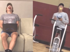 Atrapar una manzana al vuelo con los dientes, la nueva moda viral Atrapar una manzana al vuelo con los dientes: nueva moda viral