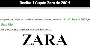Cuidado con el falso cupón de Zara de 200 euros Cuidado con el falso cupón de Zara de 200 euros
