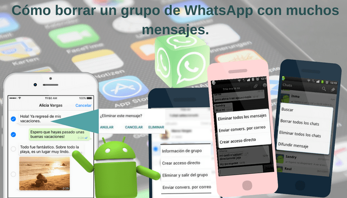 Cómo borrar un grupo de WhatsApp con muchos mensajes