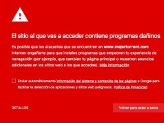 MejorTorrent es bloqueada, ¡salta un error de seguridad! MejorTorrent es bloqueada