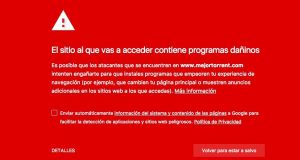 MejorTorrent es bloqueada, ¡salta un error de seguridad! MejorTorrent es bloqueada