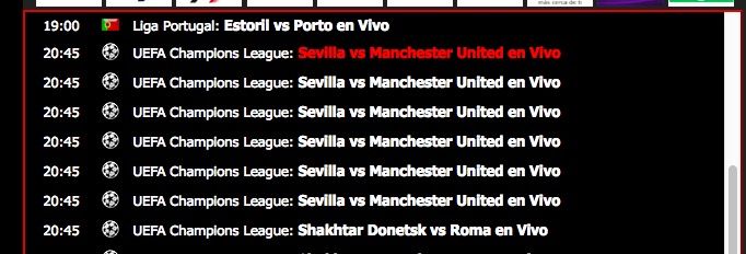 Ver Sevilla Manchester online gratis