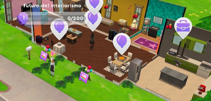 acabar una fiesta en Los Sims Móvil