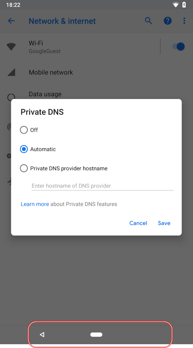 Nueva barra de navegación de Android P