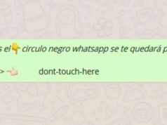 ¿Qué es el círculo negro de WhatsApp que dice «don’t touch here»? significado circulo negro whatsapp dont touch here